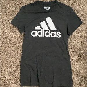 Grey and white adidas shirt